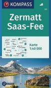 Zermatt Saas-Fee 1:40 000 Kompass. Autor: praca zbiorowa. Dadada.pl Okładka książki Zermatt Saas-Fee 1:40 000 Kompass