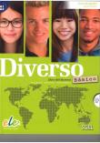 Diverso basico A1+A2 podręcznik + CD MP3. Autor: Alonso Encina, Corpas Jaime, Gambluch Carina. Dadada.pl Okładka książki Diverso basico A1+A2 podręcznik + CD MP3