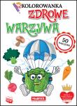 Kolorowanka z naklejkami Zdrowe warzywa. Autor: Katarzyna Salamon. Dadada.pl Okładka książki Kolorowanka z naklejkami Zdrowe warzywa
