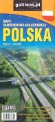 Okładka książki Mapa samochodowa - Polska 1:650 000