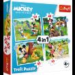 Opakowanie Puzzle 4w1 Fajny dzień Mickiego 34604