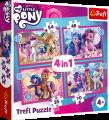 Opakowanie Puzzle 4w1 Kolorowe Kucyki Pony 34375