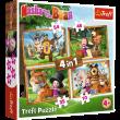Puzzle 4w1 Masza w lesie 34388. Wydawca: Trefl PAP. Dadada.pl Opakowanie Puzzle 4w1 Masza w lesie 34388