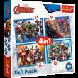 Opakowanie Puzzle 4w1 Odważni Avengersi 34386