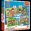 Opakowanie Puzzle 4w1 Wakacyjny Psi Patroll 34395