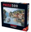 Opakowanie Puzzle 500 Domki nad zatoką