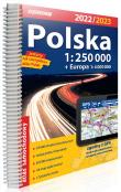 Atlas samochodowy Polska 2022/2023 1:250 000. Autor: praca zbiorowa. Dadada.pl Okładka książki Atlas samochodowy Polska 2022/2023 1:250 000
