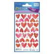 Opakowanie Naklejki papierowe wytłaczane - Serca