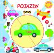 Pojazdy. Autor: Grzankowska Ewelina. Dadada.pl Okładka książki Pojazdy
