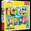 Opakowanie Puzzle 4w1 Wesoły Świat Minionków TREFL