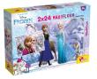 Puzzle Supermaxi 2x24 Kraina Lodu. Wydawca: Lisciani. Dadada.pl Opakowanie Puzzle Supermaxi 2x24 Kraina Lodu