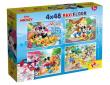 Puzzle SuperMaxi 4x48 Myszka Miki i Przyjaciele. Wydawca: Lisciani. Dadada.pl Opakowanie Puzzle SuperMaxi 4x48 Myszka Miki i Przyjaciele