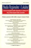 Opakowanie Studia Regionalne i lokalne 2011 specjalne