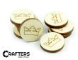 Opakowanie Znaczniki drewniane okgrągłe korona 22x3mm 10szt