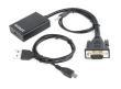 Adapter GEMBIRD A-VGA-HDMI-01 (HDMI F - D-Sub (VGA), Jack stereo 3,5 mm, USB 2.0 M; 0,15m; kolor czarny). Wydawca: Gembird. Dadada.pl Opakowanie Adapter GEMBIRD A-VGA-HDMI-01 (HDMI F - D-Sub (VGA), Jack stereo 3,5 mm, USB 2.0 M; 0,15m; kolor czarny)