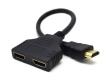 Adapter GEMBIRD DSP-2PH4-04 (HDMI M - 2x HDMI F; 0,20m; kolor czarny). Wydawca: Gembird. Dadada.pl Opakowanie Adapter GEMBIRD DSP-2PH4-04 (HDMI M - 2x HDMI F; 0,20m; kolor czarny)