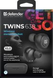 DEFENDER SŁUCHAWKI BEZPRZEWODOWE Z MIKROFONEM 'TWS' TWINS 638 CZARNE 63638. Wydawca: defender. Dadada.pl Opakowanie DEFENDER SŁUCHAWKI BEZPRZEWODOWE Z MIKROFONEM 'TWS' TWINS 638 CZARNE 63638