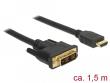 Kabel DELOCK 85583 (DVI-D (Single link) M - HDMI M; 1,5m; kolor czarny). Wydawca: Delock. Dadada.pl Opakowanie Kabel DELOCK 85583 (DVI-D (Single link) M - HDMI M; 1,5m; kolor czarny)