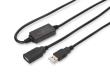 Opakowanie Kabel DIGITUS DA-73101 (USB M - USB F; 15m; kolor czarny)