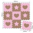 Opakowanie Mata piankowa Serca różowo-beżowa