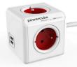 Opakowanie Przedłużacz allocacoc PowerCube Extended USB 2402RD/FREUPC (1,5m; kolor czerwony)