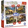 Opakowanie Puzzle 4w1 Ciekawe Dinozaury 34383