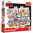 Opakowanie Puzzle 4w1 Minnie z przyjaciółmi TREFL