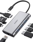 Opakowanie AUKEY HUB USB C CB-C91 8W1 RJ45 HDMI 4K PD 100W