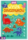 Baw się. Wyspa dinozaurów. Łamigłówki i naklejki. Autor: Opracowanie zbiorowe. Dadada.pl Okładka książki Baw się. Wyspa dinozaurów. Łamigłówki i naklejki