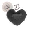 Opakowanie Brelok pompon serce brokat czarny