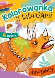 Kolorowanka z tatuażami. Dinozaury. Autor: WYDAWNICTWO SKRZAT. Dadada.pl Okładka książki Kolorowanka z tatuażami. Dinozaury