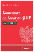 Komentarz do Konstytucji RP art. 115, 118, 119. Autor: Chmaj Marek. Dadada.pl Okładka książki Komentarz do Konstytucji RP art. 115, 118, 119