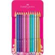 Opakowanie Kredki ołówkowe Sparkle Faber-Castell 12 kolorów opakowanie metalowe