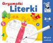 Literki Gryzmołki. Autor: Dybowska Bożena Grabek Anna, Justyna Perkuszewska-Staniszewska. Dadada.pl Okładka książki Literki Gryzmołki