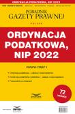 Okładka książki Ordynacja podatkowa  NIP 2022