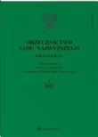 Okładka książki Orzecznictwo Sądu Najwyższego 1/2022