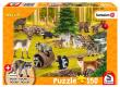 Opakowanie Puzzle 150 Zwierzęta w lesie + figurka Schleich G3