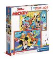 Opakowanie PUZZLE 2 x 20 EL SUPER KOLOR Mickey 24791