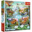 Opakowanie Puzzle 4w1 Wyjątkowe dinozaury TREFL