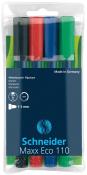 Opakowanie Zestaw markerów do tablic Schneider Maxx Eco 110 miks kolorów 4 sztuki