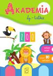 ZOO. Akademia 4-latka. Autor: Ewa Gorzkowska-Parnas, Tomasz Parnas. Dadada.pl Okładka książki ZOO. Akademia 4-latka