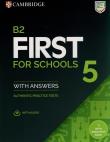 Okładka książki B2 First for Schools 5 Authentic practice tests with Answers with Audio with Resource Bank
