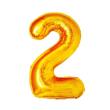 Opakowanie Balon foliowy złota cyfra '2'