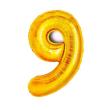 Opakowanie Balon foliowy złota cyfra '9'