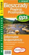 Okładka książki Bieszczady i Pogórze Przemyskie mapa turystyczna plastik