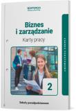 Biznes i zarządzanie LO 2 karty pracy ZP. Autor: Agnieszka Miziakowska. Dadada.pl Okładka książki Biznes i zarządzanie LO 2 karty pracy ZP