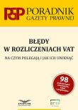 Błędy w rozliczeniach VAT. Autor: Małgorzata Breda, Krzysztof Burzyński. Dadada.pl Okładka książki Błędy w rozliczeniach VAT