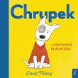 Chrupek i czerwona kurteczka. Autor: David Melling, Berenika Wilczyńska. Dadada.pl Okładka książki Chrupek i czerwona kurteczka