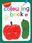 Okładka książki Colouring book z naklejkami. Jabłko i ogórek