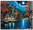 Opakowanie Diamentowa mozaika Dom nad jeziorem nocą NO-1008292